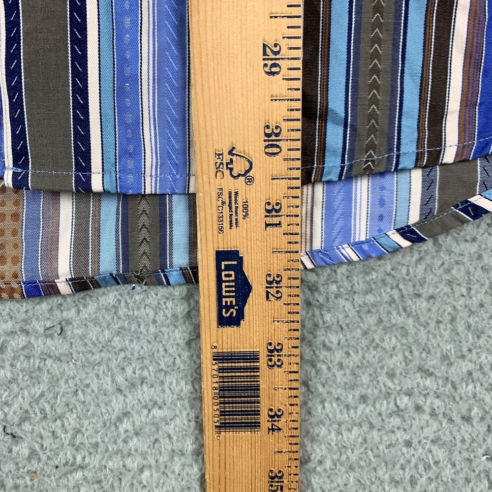 Robert Graham Shirt Mens Large L Multi Striped Button Down Embroidered Flip Cuff - Picture 8 of 9
